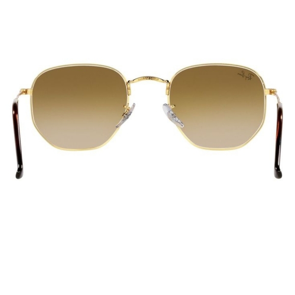 Ray Ban Hexagonal Gradient Brown Lenses RB3548N Gold Frame - Picture 7 of 16